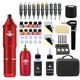 Wireless Tattoo Kit Tattoo Pen Kit Rotary Tattoo Machine,Tattoo Set Tattoo Transfer Gel Tattoo Color Diluent Set Wireless Tattoo Pen Set,red