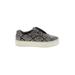 J/Slides Sneakers: Slip-on Platform Casual Gray Snake Print Shoes - Women's Size 8 - Round Toe