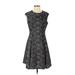 Vince Camuto Casual Dress - A-Line High Neck Sleeveless: Black Dresses - Women's Size 4