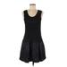 Theory Casual Dress - A-Line Scoop Neck Sleeveless: Black Print Dresses - Women's Size Medium