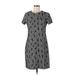 Calvin Klein Casual Dress - Shift: Gray Tweed Dresses - Women's Size 6