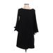 H&M Casual Dress - Shift: Black Solid Dresses - Women's Size 2