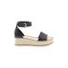 Dolce Vita Wedges: Black Print Shoes - Women's Size 8 1/2 - Open Toe