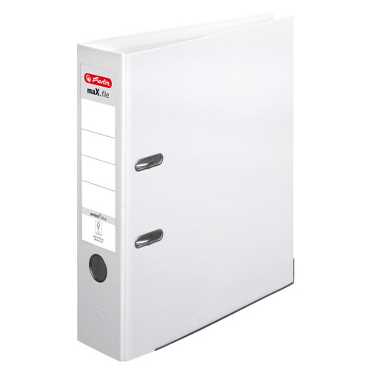 Herlitz Ordner maX.file protect plus 10834364 A4 80mm PP weiß Image