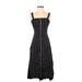 Hollister Casual Dress - Midi: Black Stripes Dresses - Women's Size X-Small