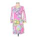Lilly Pulitzer Casual Dress - Mini: Pink Print Dresses - Women's Size 2X-Small