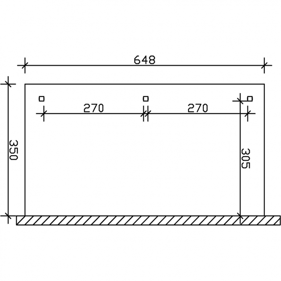 Skan Holz Terrassenüberdachung Andria Terrassendach, 648x350 cm, Nussbaum Image