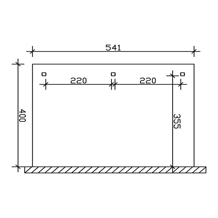 Skan Holz Terrassenüberdachung Ancona Terrassendach, 541x400 cm, Schiefergrau Image