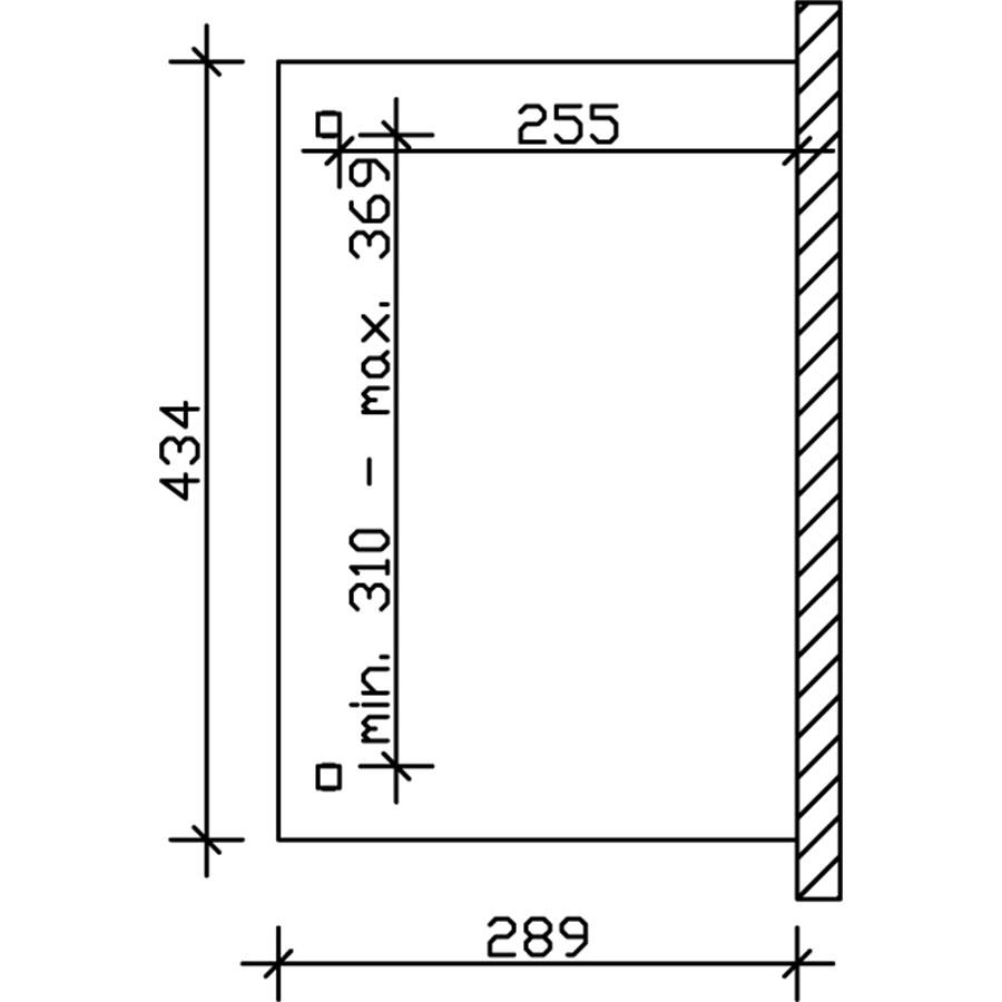 Skan Holz Terrassenüberdachung Verona Terrassendach, 434x289 cm, Weiß Image