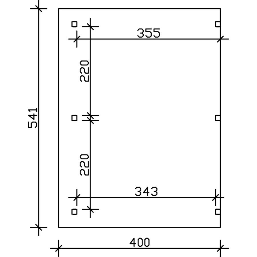 Skan Holz Terrassenüberdachung Siena Terrassendach, 541x400 cm, Natur Image