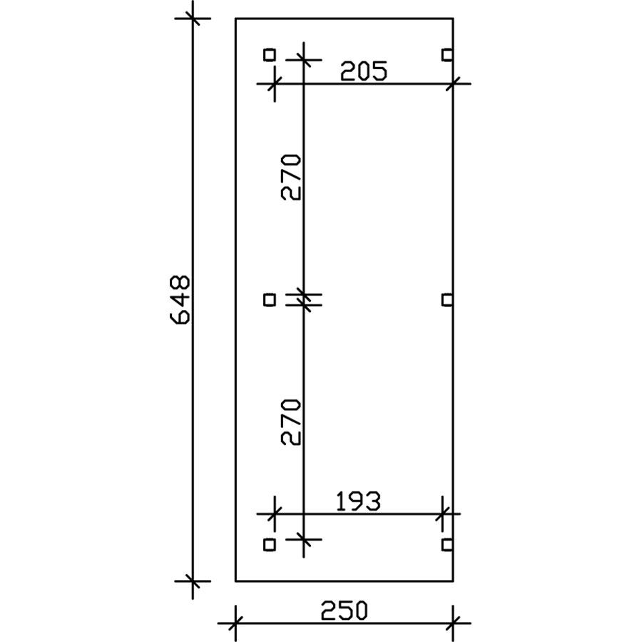 Skan Holz Terrassenüberdachung Siena Terrassendach, 648x250 cm, Nussbaum Image