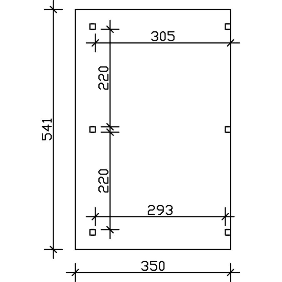 Skan Holz Terrassenüberdachung Siena Terrassendach, 541x350 cm, Weiß Image