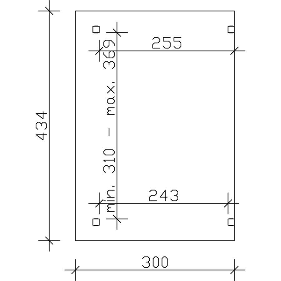 Skan Holz Terrassenüberdachung Sanremo Terrassendach, 434x300 cm, Weiß Image