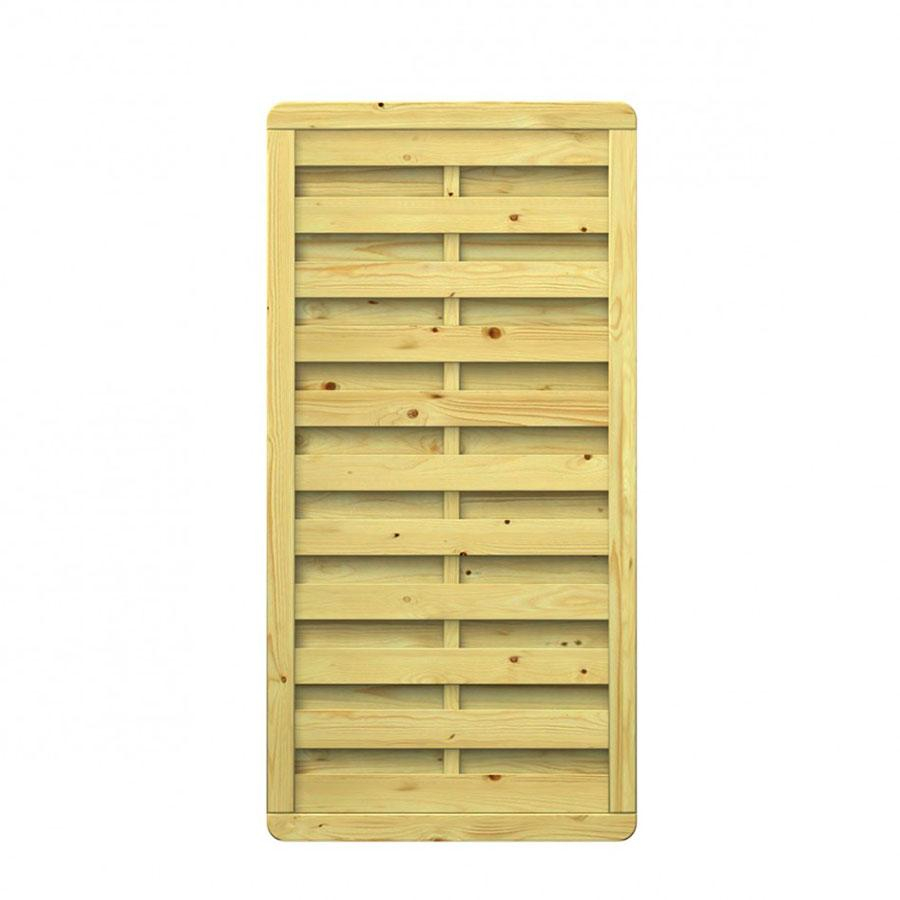 TraumGarten Sichtschutzzaun Holz XL Sichtschutz Lamellenzaun, 89x179 cm Image