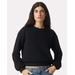 American Apparel RF494 Women's ReFlex Fleece Crewneck Sweatshirt in Black size Medium | Cotton/Polyester Blend