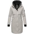 Kurzmantel NAVAHOO "Snowelf", Damen, Gr. XS (34), grau (hellgrau), Obermaterial: 45% Baumwolle, 55% Nylon, Futter: 100% Polyester, Wattierung: 100% Polyester, Ärmelfutter: 100% Polyester, casual, gerade knielang, Langarm Ärmel ohne Ärmelschlitz...