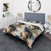 Designart "Urban Retreat Marble Pattern II" Yellow Glam Bedding Cover Set With 2 Shams