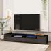 TV stand with Color Changing LED Lights, Modern Universal Entertainment Center, High Gloss TV Cabinet for 90+ inch TV