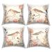 Stupell Sandpipers & Beach Coral Printed Throw Pillow Set by June Erica Vess (Set of 4)