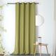 Rideau obscurcissant et isolant boreal polyester vert olive 140x260 cm