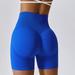 Summer Compression Gym Running High Waisted Seamless Shorts for Women Blue Women s Fitness Yoga Waist Soft Spandex Riding Dance Volleyball Hip Lift