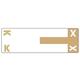 Smead AlphaZ NCC Color-Coded Label K&X Label Sheet Light Brown 100 Labels per Pack (67162)