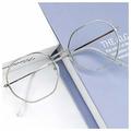XIAN Women s Trendy Myopia Glasses Polygonal Frame Glasses with Degree Design for Friends Family Coworkers Silver Frame 600 Degrees