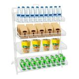 4 Tiers Retail Display Rack Snack Organizer Shelf Portable Candy Organizer Counter Groceries Display Rack Supermarket Store Display Rack