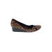 Cole Haan Wedges: Brown Leopard Print Shoes - Women's Size 10 - Round Toe