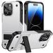 SaniMore for iPhone SE 2022 / iPhone SE 2020 / iPhone 8 / iPhone 7 4.7 inch Rugged Case ã€�8FT Military-Grade Protectionã€‘ã€�3 Stand Waysã€‘ with Kickstand and Non-Slip Gripping Slim Case White