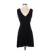 Zara Casual Dress - Party Plunge Sleeveless: Black Print Dresses - Women's Size Small