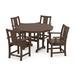 POLYWOODÂ® Prairie 5-Piece Round Farmhouse Dining Set in Mahogany