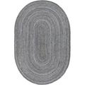 Mark&Day Area Rugs 6x9 Starting Modern Medium Gray Oval Area Rug (6 x 9 Oval)