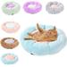 Esaierr Pet Products Dog Cat Bed Long Faux Fur Donut Pet Bed for Dogs Cats Calming Cuddler Four Seasons Warm Plush Pet Mat