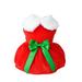 Esaierr Girls Dog Cats Christmas Dresses Kitten Puppy Costumes Outfit Santa Dog Clothes Xmas Cat Thermal Skirt for Small Medium Dogs Cats