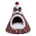 Esaierr Christmas Cat Dog House Fall Winter Pet Pad House Christmas Tree Three-Dimensional Sponge Dog Kennel for Kitten and Small Cat Removeable Cat Cave with Non-slip Bottom for Cat