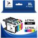 LC75 Ink Cartridge campatible for Brother LC71 LC79 LC-75 XL High Yield Ink Cartridge for Brother MFC-J5910DW MFC-J625DW JMFC-J280W MFC-J425W MFC-J430W Printer(1 Black 1 Cyan 1 Magenta 1 Yellow)