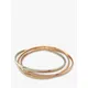 Vintage Fine Jewellery Second Hand 9ct Gold Bangle, Pack of 3, Dated Circa 1980s