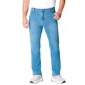 Men's Big & Tall Liberty Blues™ Straight-Fit Stretch 5-Pocket Jeans by Liberty Blues in Light Sanded Wash (Size 50 38)