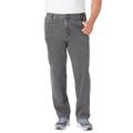 Men's Big & Tall Liberty Blues™ Relaxed-Fit Side Elastic 5-Pocket Jeans by Liberty Blues in Grey Wash (Size 44 38)
