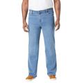 Men's Big & Tall Liberty Blues™ Loose Fit 5-Pocket Stretch Jeans by Liberty Blues in Light Sanded Wash (Size 56 38)