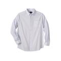 Men's Big & Tall KS Signature Wrinkle-Free Long-Sleeve Dress Shirt by KS Signature in White Navy Pindot (Size 18 35/6)