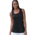 Plus Size Women's Scoop-Neck Sweater Tank by Jessica London in Black (Size 1X)