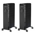 Igenix 2Kw Digital Oil Filled Radiator With Timer Black (2 Pack)