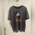Disney Shirts | Disney Parks Mickey Mouse Ringer Tee. Men's Xxl | Color: Gray | Size: Xxl