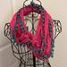 Anthropologie Accessories | New Anthropologie Natural Life 2 Boho Chic Indian Infinity Pom Pom Pink Scarf | Color: Pink | Size: Os