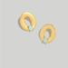 Madewell Jewelry | A5 Front-Facing Amazonite Medium Hoop Earrings | Color: Blue/Gold | Size: Os