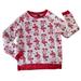 Disney Sweaters | Disney Red & White Mickey Mouse Fleece Crewneck Sweatshirt Sz Medium Long Sleeve | Color: Red/White | Size: Medium