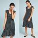 Anthropologie Dresses | Anthropologie Maeve Gathered Polka Dot Dress | Color: Black/Blue | Size: 4