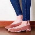 Madewell Shoes | Madewell The Leia Slip On Ballet Flats Blush Pink Velvet Size 9 | Color: Pink | Size: 9